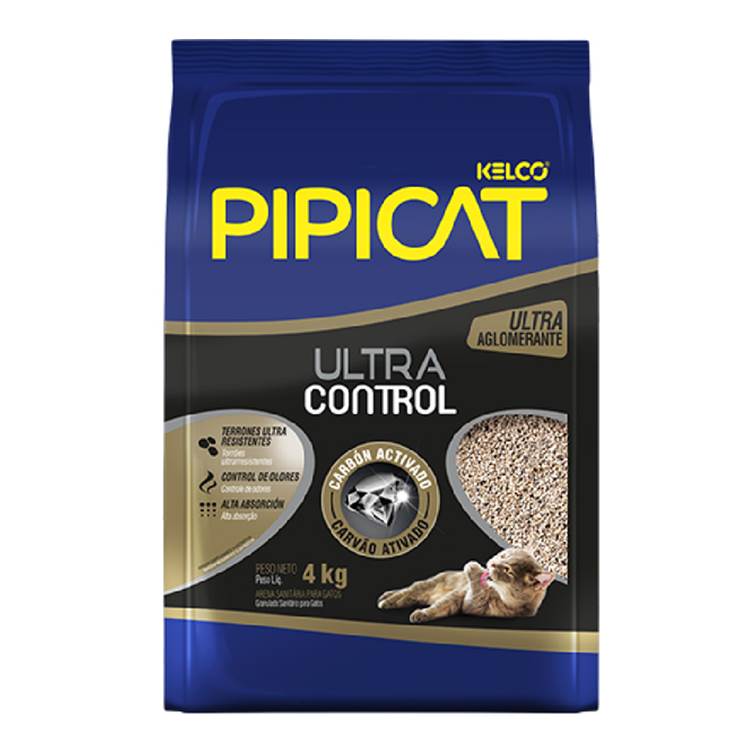 Areia Higiênica Pipicat Ultra Control 4kg