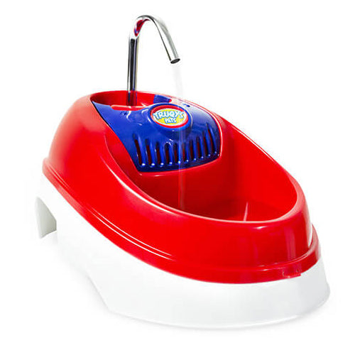 Bebedouro Automático Truqys Pets Volcano Fonte Elétrica Vermelho