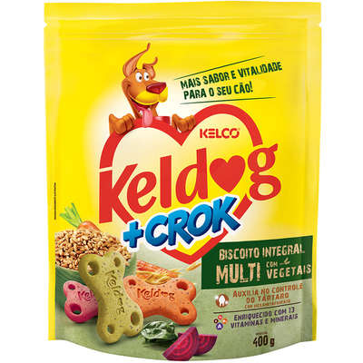 Biscoito Keldog + Crok Integral Multi Com Vegetais 400g