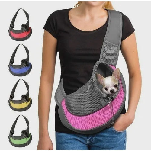 Bolsa Tira Colo para Cachorro Azul P