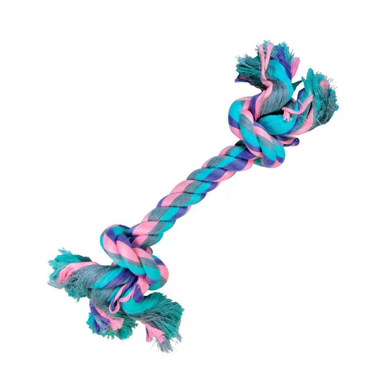 Brinquedo para Cachorro Jambo Mordedor Corda Dental Bone Pastel Pequeno