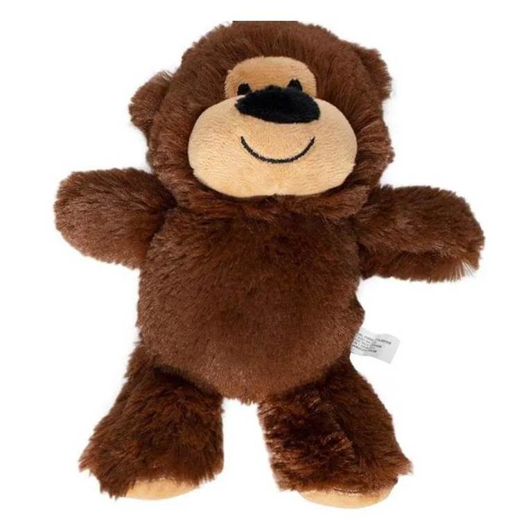 Brinquedo para Cachorro Jambo Mordedor Pelúcia Happy Bear Pequeno Marrom