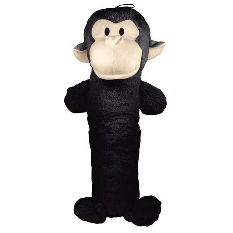 Brinquedo Jambo Mordedor Pelúcia Macaco Monkey Fleece Preto Pequeno