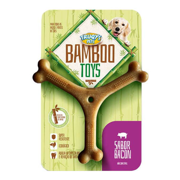 Brinquedo Osso de Bamboo Y Natural Truqys Pets G