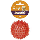 Brinquedo para Cachorro Jambo Bola TPR Espinho com Som Vermelha Pequena