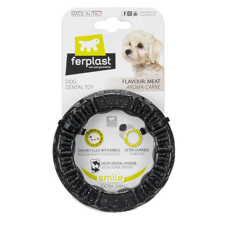 Brinquedo para Cachorro Ferplast Dental Smile Extra Pequeno Preto