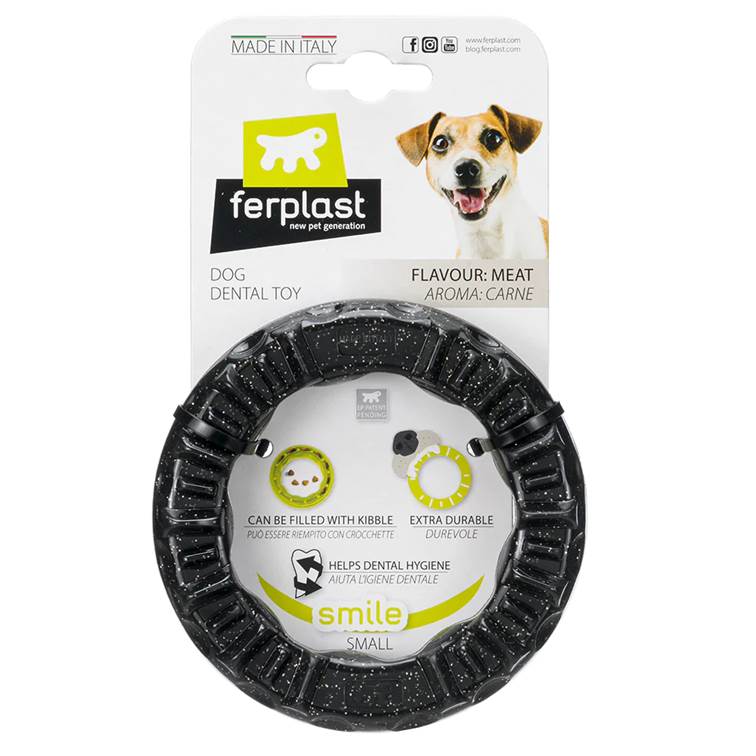 Brinquedo para Cachorro Ferplast Dental Smile Pequeno Preto