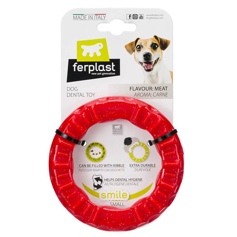 Brinquedo para Cachorro Ferplast Dental Smile Pequeno Vermelho
