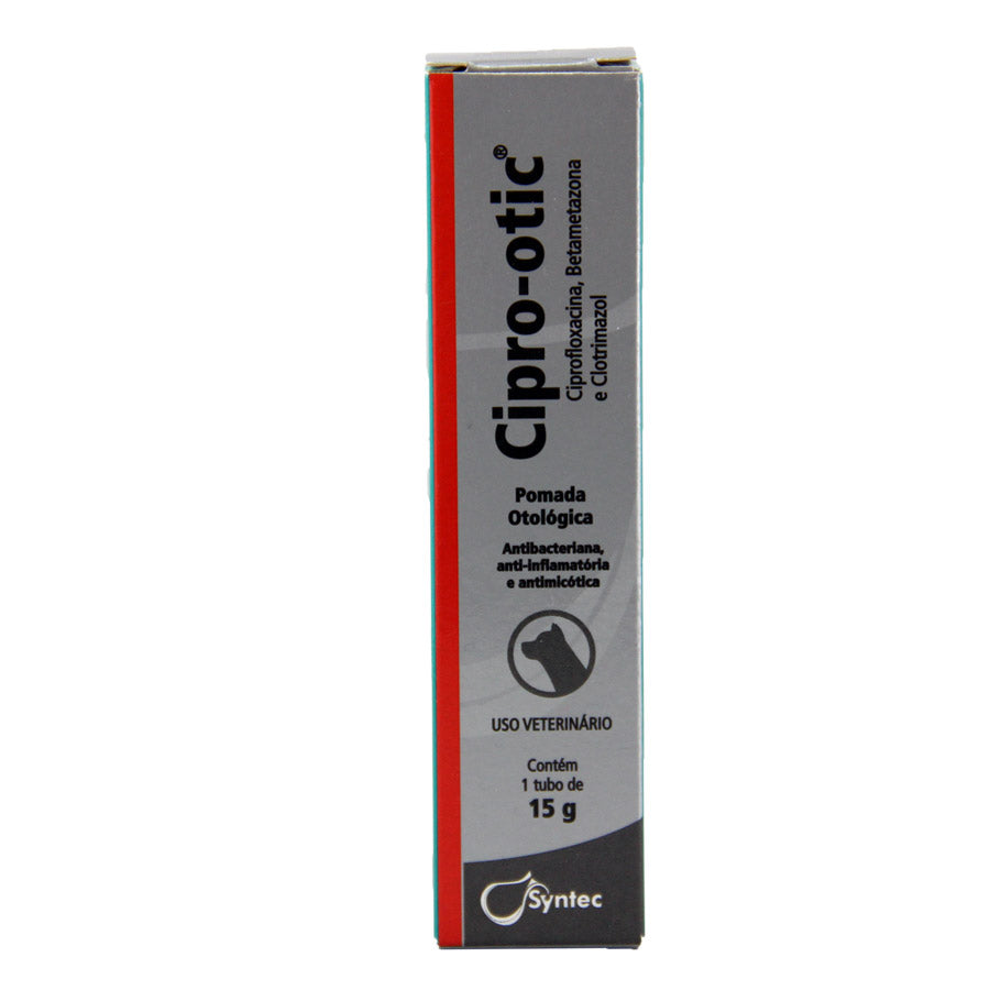 Cipro-Otic 15g Syntec Tratamento Otites Cães