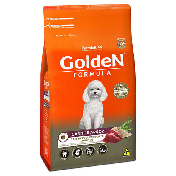 Ração Golden Fórmula Cães Adultos Mini Bits Carne e Arroz 15kg