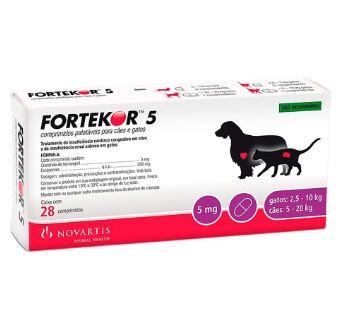 Fortekor 5mg Novartis Insuficiência 28 comprimidos