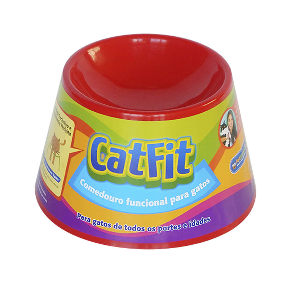 Comedouro Pet Games Cat Eat Vermelho