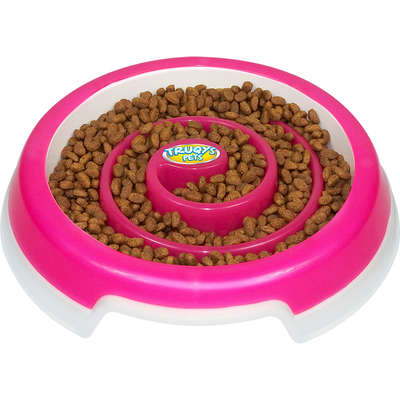 Comedouro Truqys Pets Slow Food Médio Rosa