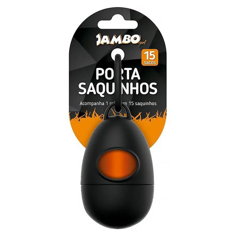 Dispenser Cata Caca Jambo Friend com 1 Rolo Preto