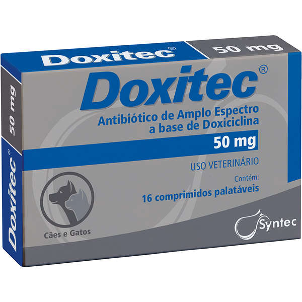 Doxitec Syntec Antibiótico 50mg 16 comprimidos