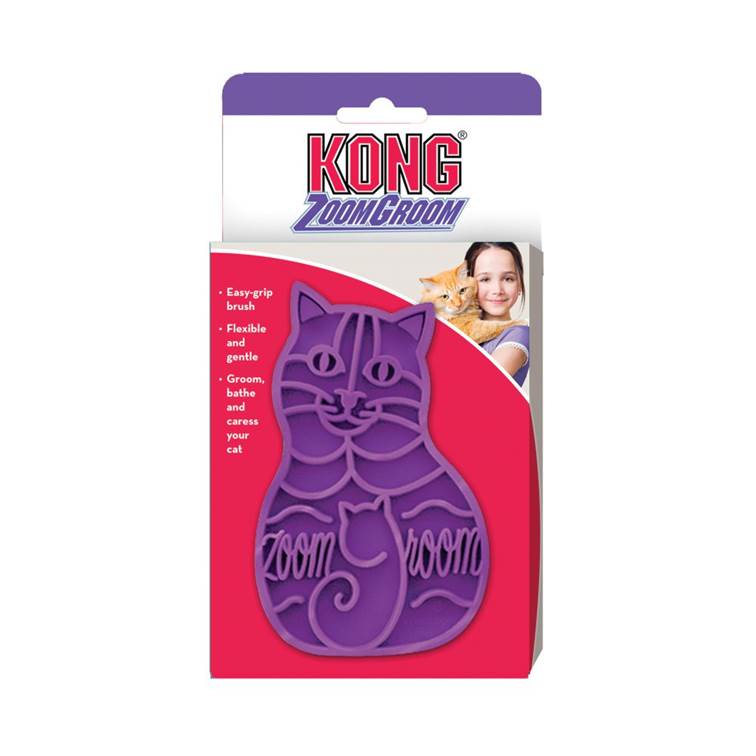Escova de Borracha para Gato KONG Zoom Groom Cat