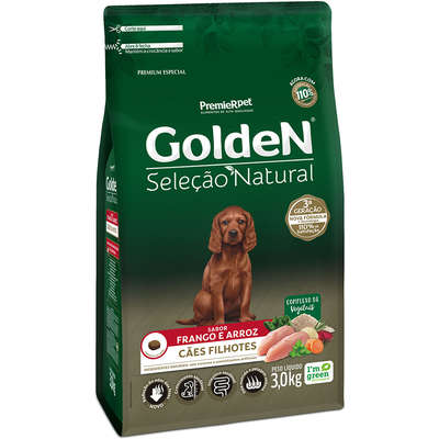 Ração Golden Seleção Natural Cães Filhotes 3kg