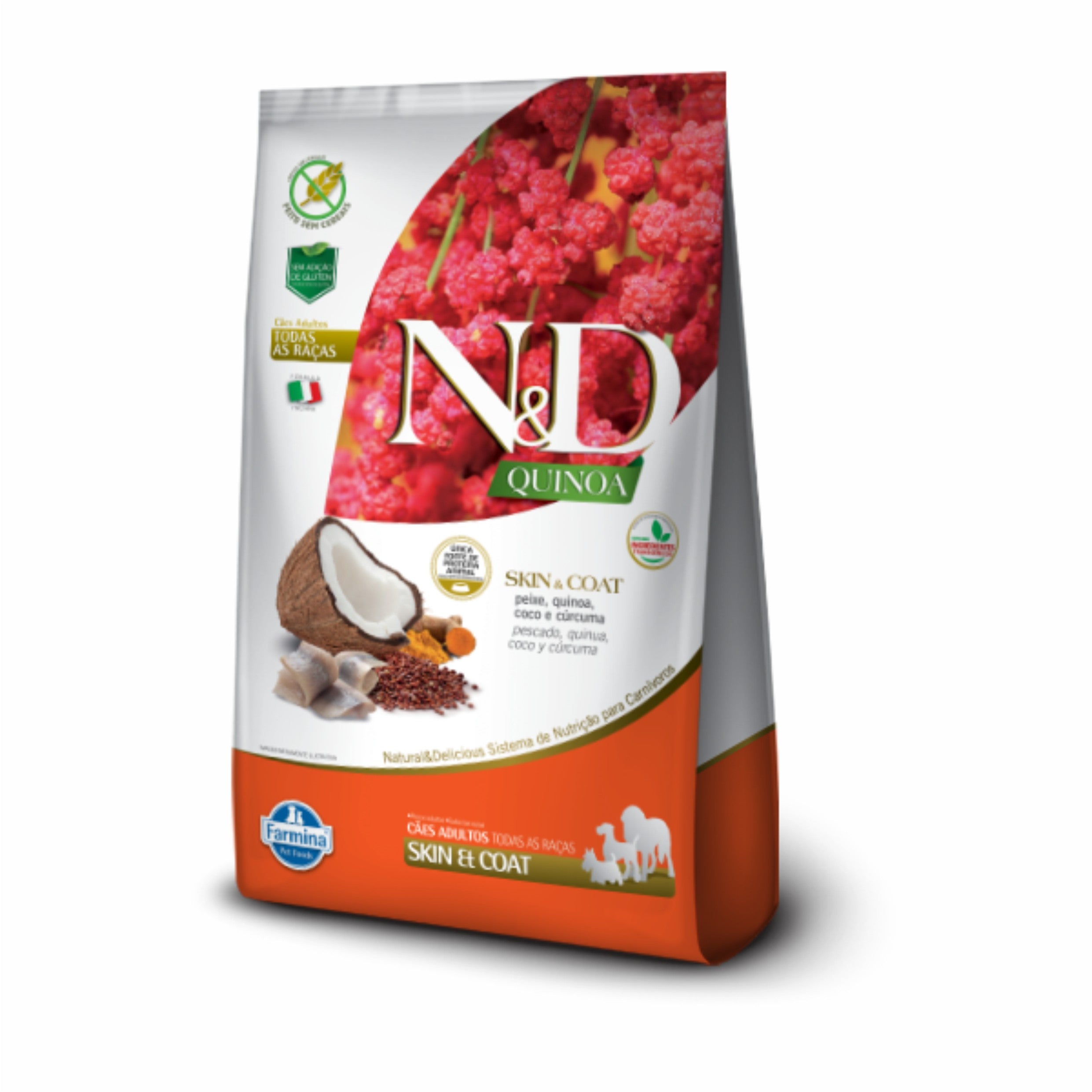 Ração N&D Quinoa Cães Adultos Skin & Coat Peixe 10,1kg