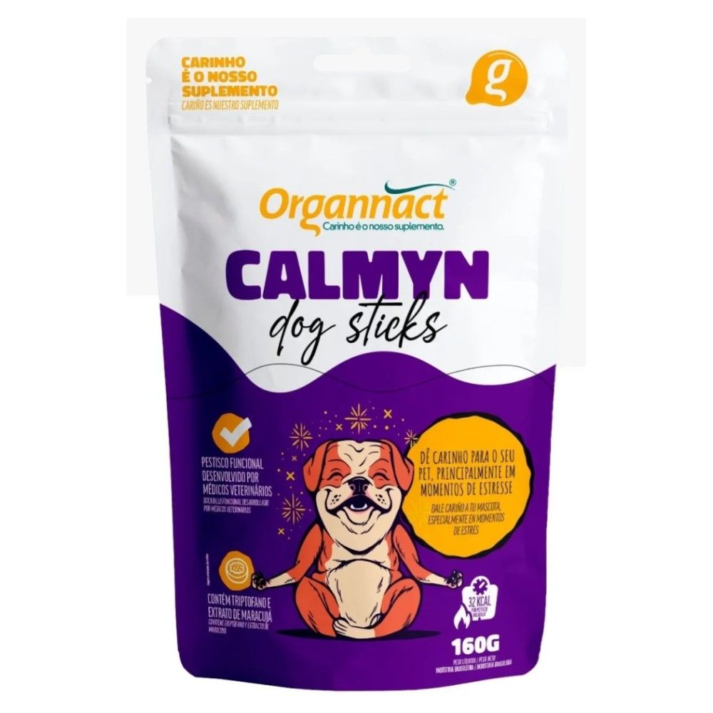 Suplemento para Cachorro Organnact Calmyn Dog Sticks 160g