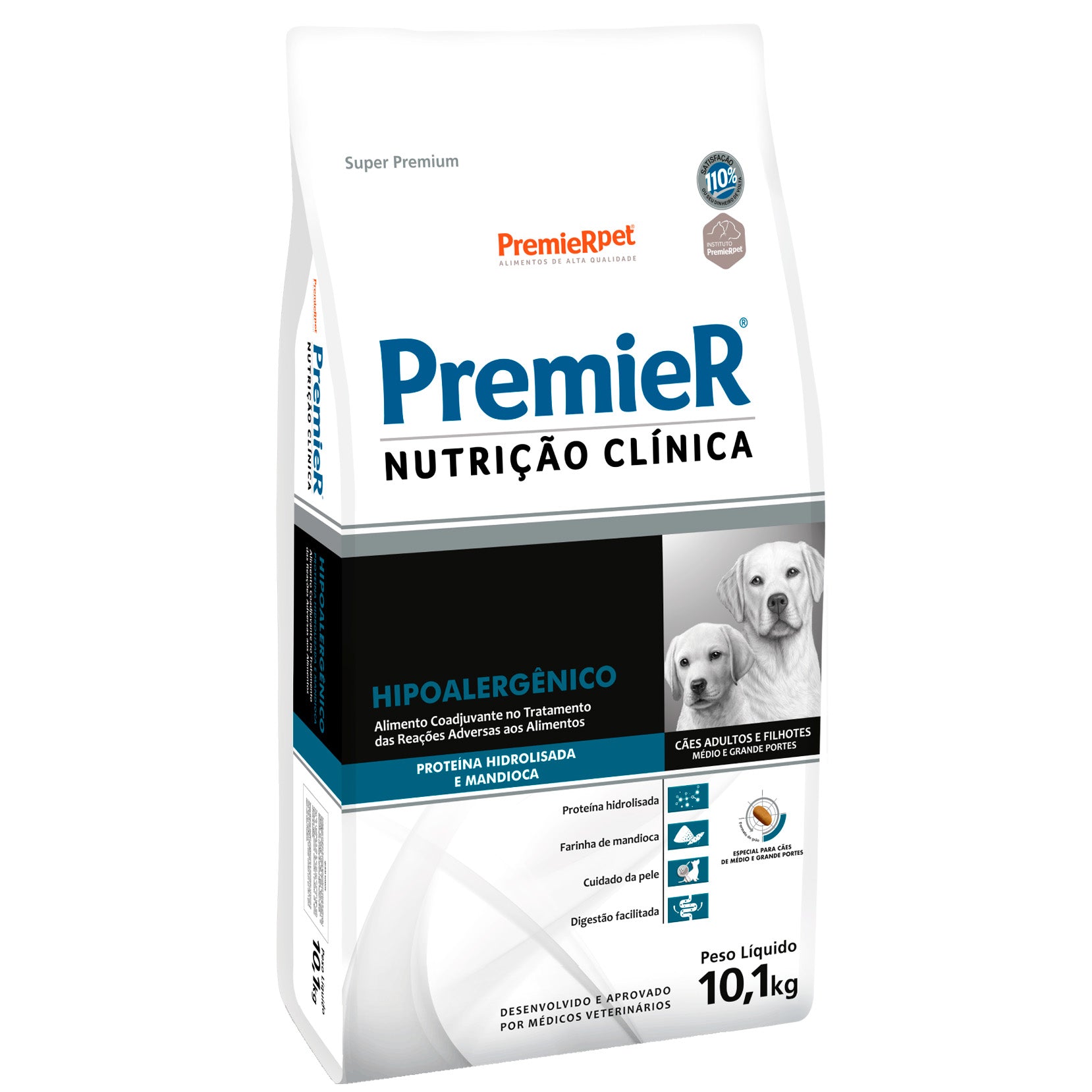 Ração Premier Nutrição Clínica Hipoalergênico Proteína Hidrolisada Cães Médio e Grande 10,1kg