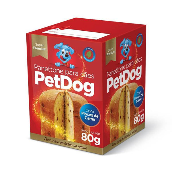 Panetone com Flocos de Carne para Cães Pet Dog 80g