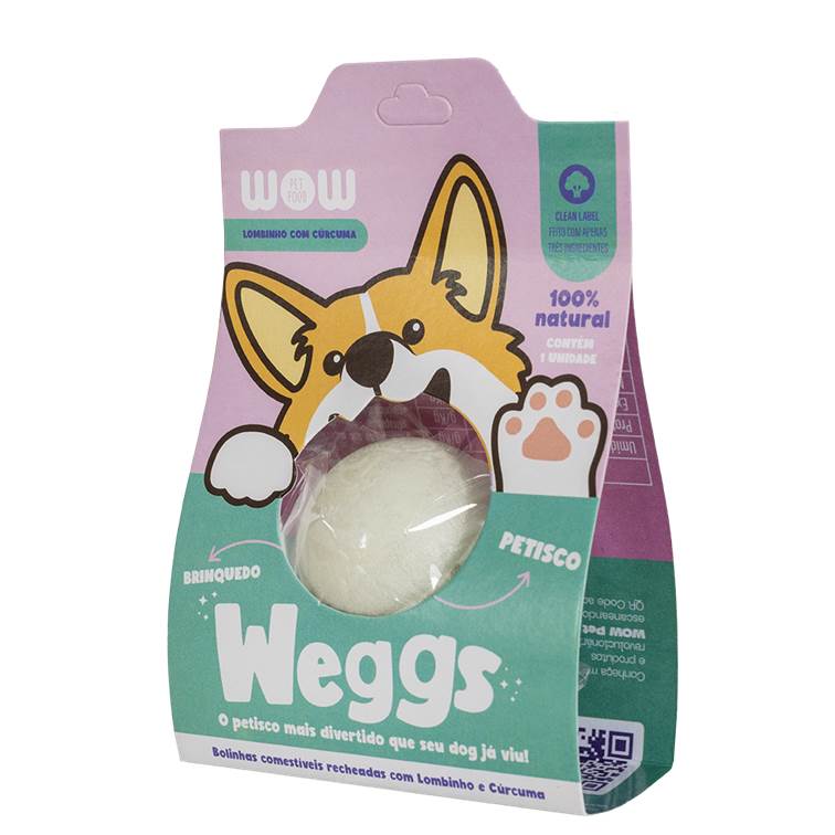 Petisco Natural para Cães Wow Pet Food Weggs Lombinho e Cúrcuma