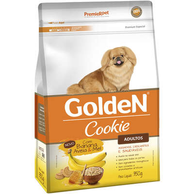 Biscoito Golden Cookie Cães Adultos Banana, Aveia e Mel 350g