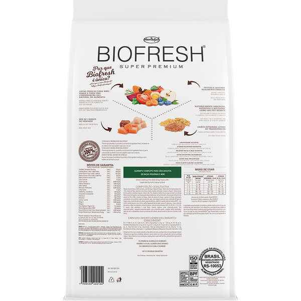 Ração Biofresh Cães Adultos Raças Pequenas e Mini 3kg