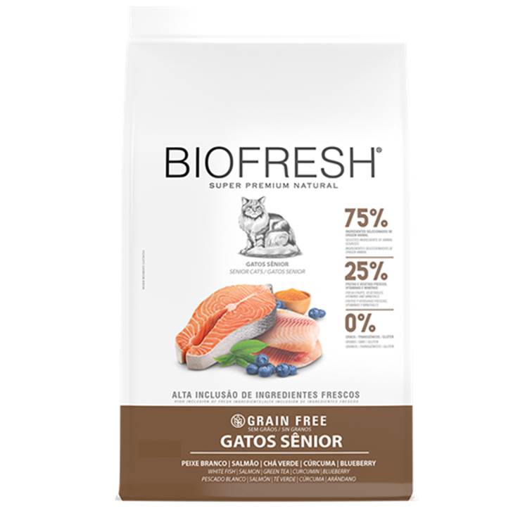 Ração Biofresh Gatos Sênior Peixe Branco 7,5kg