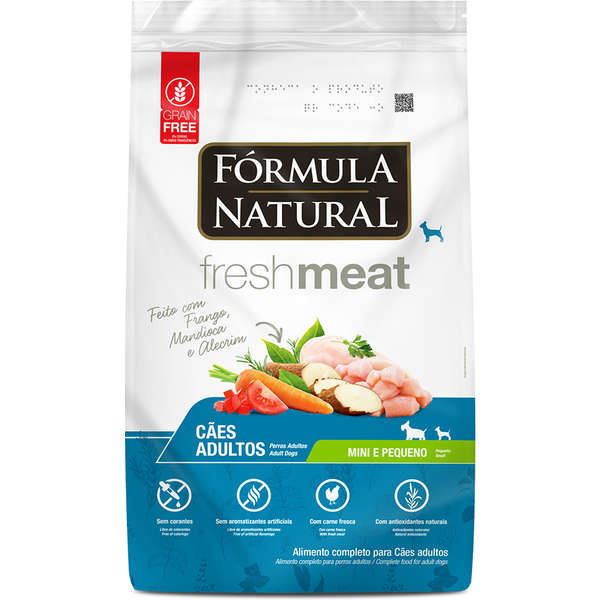 Ração Fórmula Natural Fresh Meat Cães Adultos Raças Pequenas e Mini 7kg