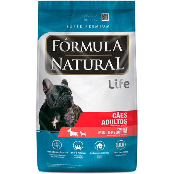 Ração Fórmula Natural Life Cães Adultos Raças Pequenas e Mini 1kg