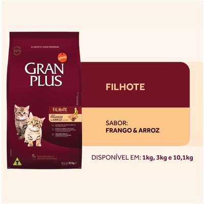 Ração GranPlus Gatos Filhotes Frango 3kg