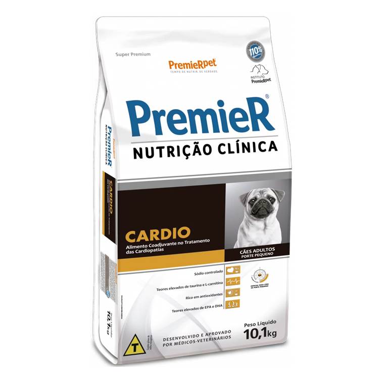 Ração Premier Nutrição Clínica Cardio Cão Adulto Raças Pequenas 10,1kg