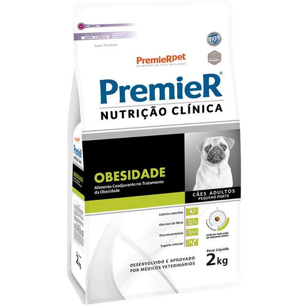 Ração Premier Nutrição Clínica Obesidade Cão Adulto Raças Pequenas 2kg