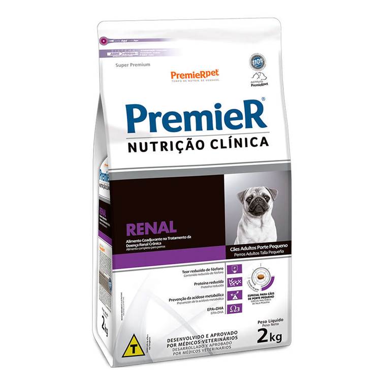 Ração Premier Nutrição Clínica Renal Cão Adulto Raças Pequenas 2kg