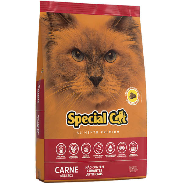 Ração Special Cat Premium Carne Gatos Adultos 10,1kg