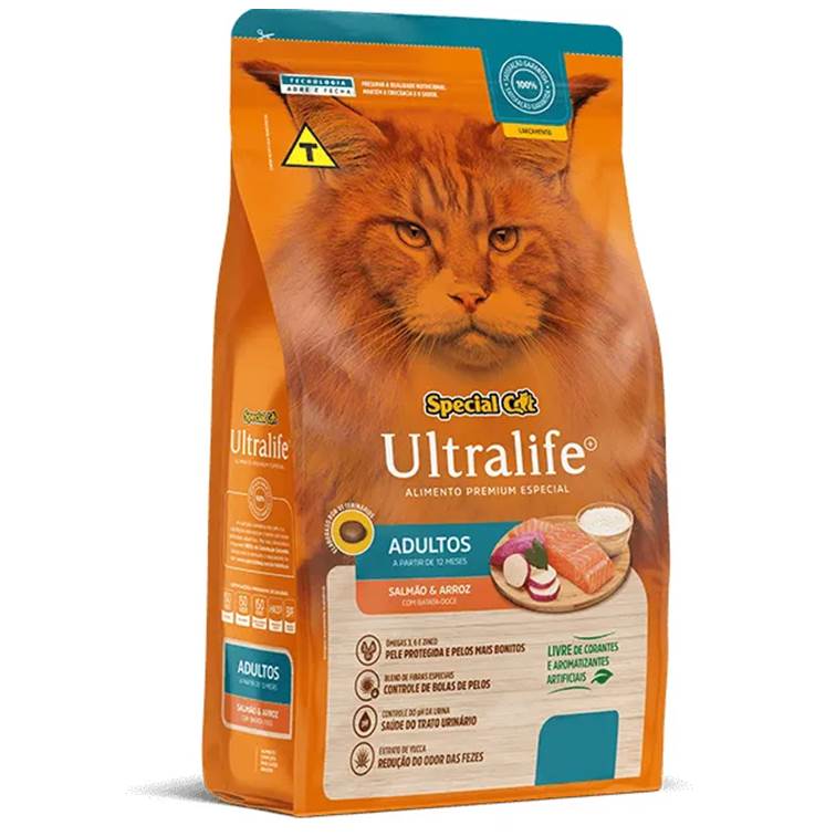 Ração Special Cat Ultralife Gatos Adultos Salmão 1kg