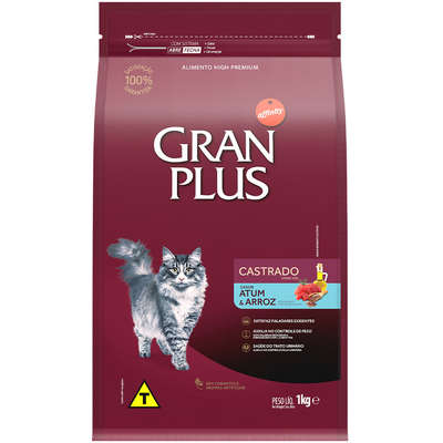 Ração GranPlus Gatos Castrados Atum 1kg
