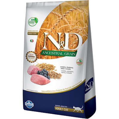 Ração N&D Ancestral Gatos Adultos Cordeiro 7,5kg