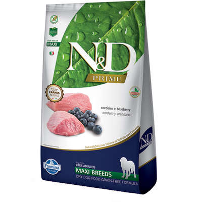 Ração N&D Prime Cães Adultos Maxi Cordeiro 10,1kg