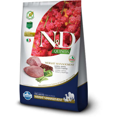 Ração N&D Quinoa Cães Adultos Weight Management Cordeiro 10,1kg