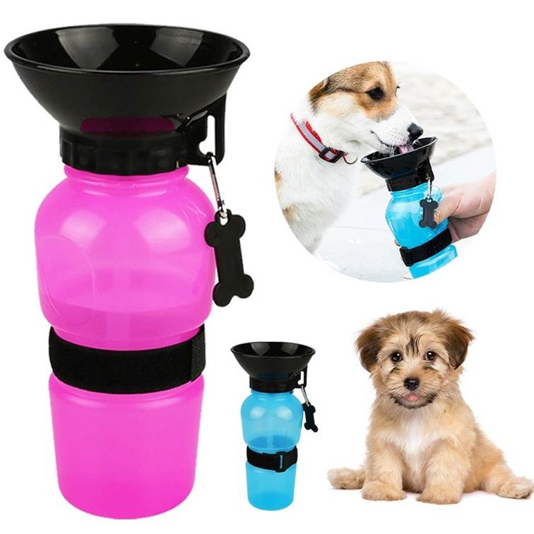 Garrafa Portátil para Cachorro Acqua Dog Squeeze Rosa