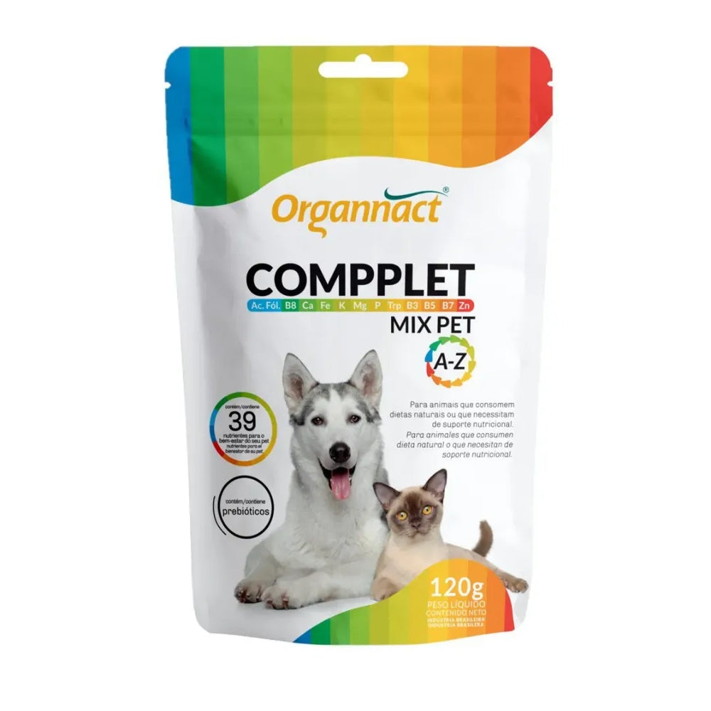 Suplemento Organnact Compplet Mix Pet A-Z 120g