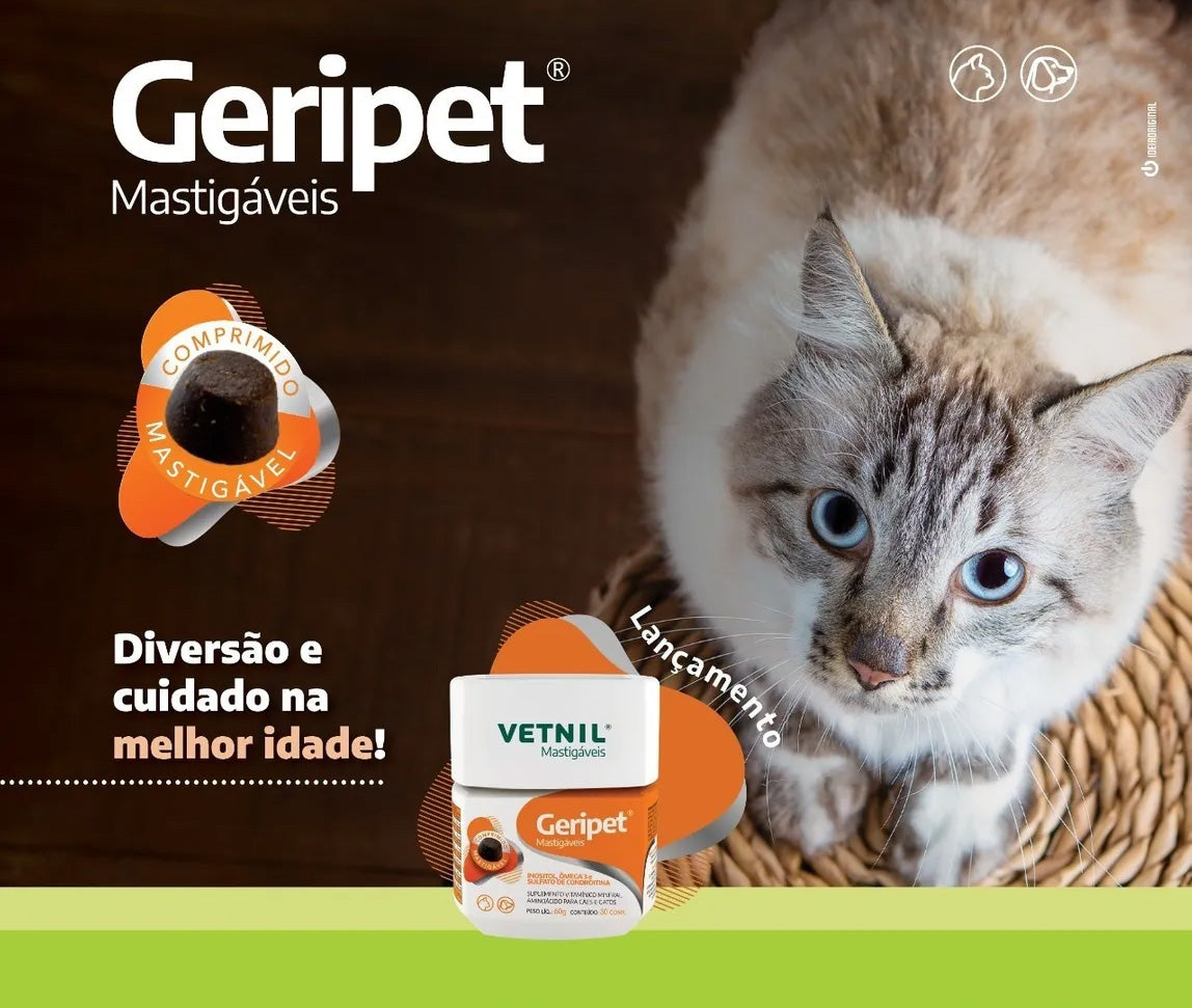 Suplemento Geripet Mastigáveis 30 comprimidos