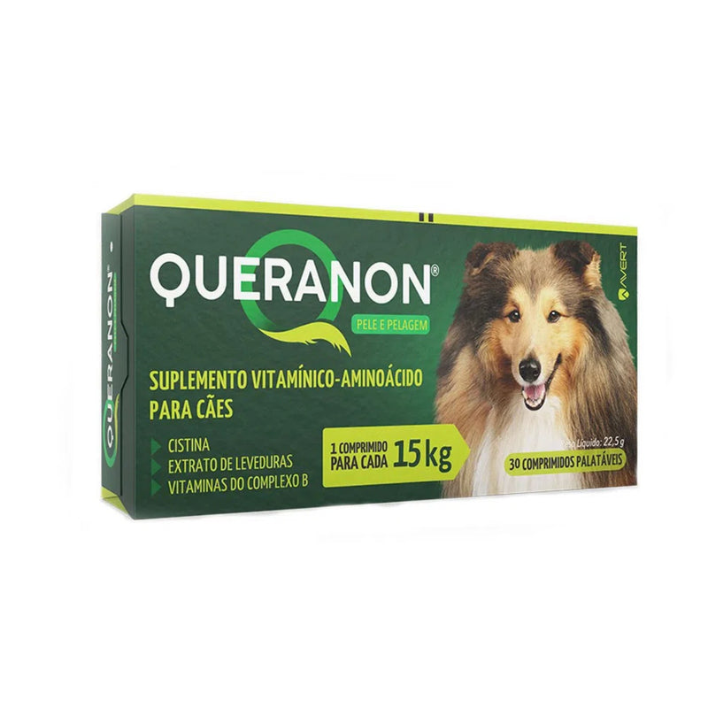 Suplemento Queranon para Cães 15kg 30 comprimidos