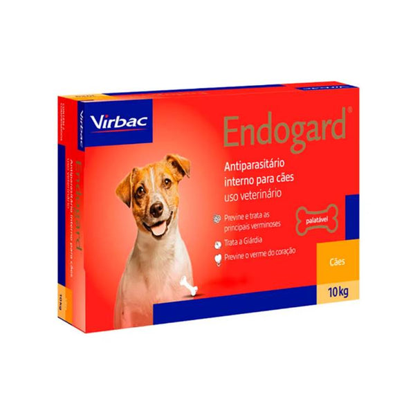 Vermífugo Endogard 10kg Virbac 6 comprimidos