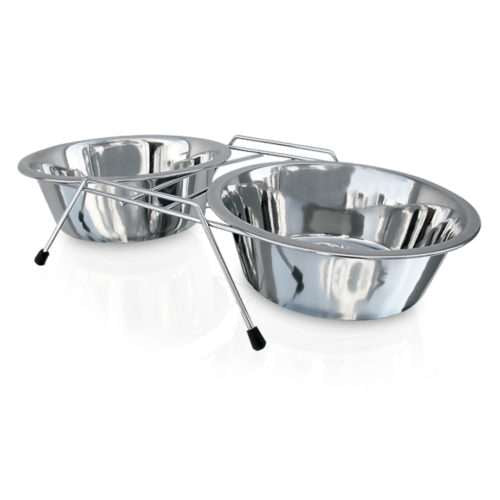 Comedouro Duplo Inox Chalesco n3