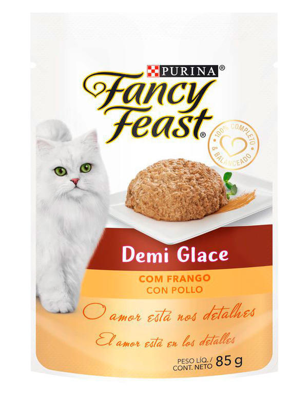 Alimento Úmido Fancy Feast Sachê Demi Glace Frango 85g