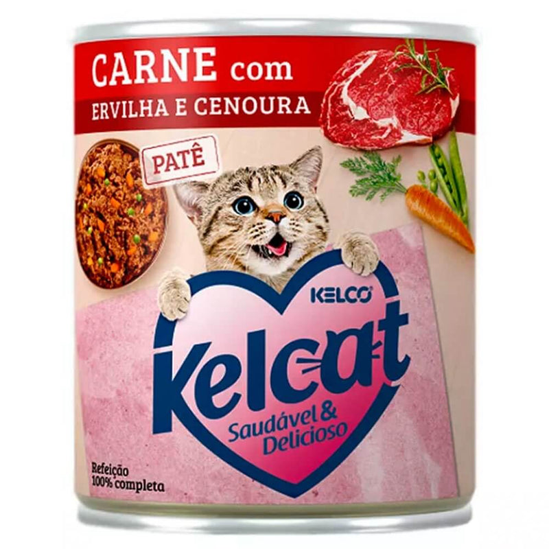 Alimento Úmido Kelcat Carne com Ervilha e Cenoura 280g