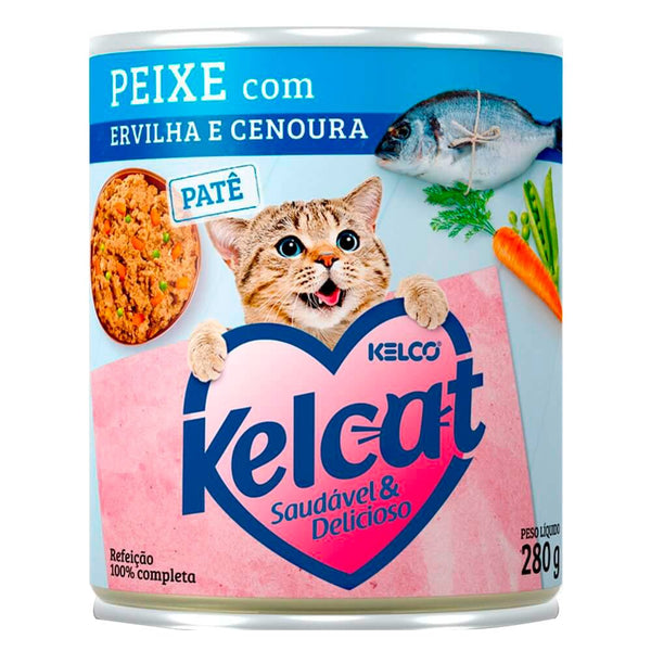 Alimento Úmido Kelcat Peixe com Ervilha e Cenoura 280g